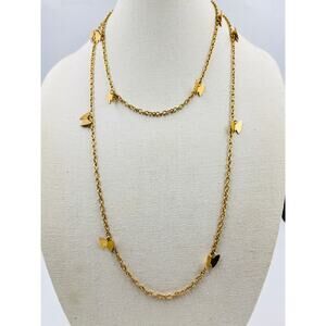 Sarah Coventry Flutterbys Necklace Gold Tone Convertible Vintage 70s Hippie Boho